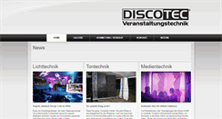 Desktop Screenshot of discotec-veranstaltungstechnik.de